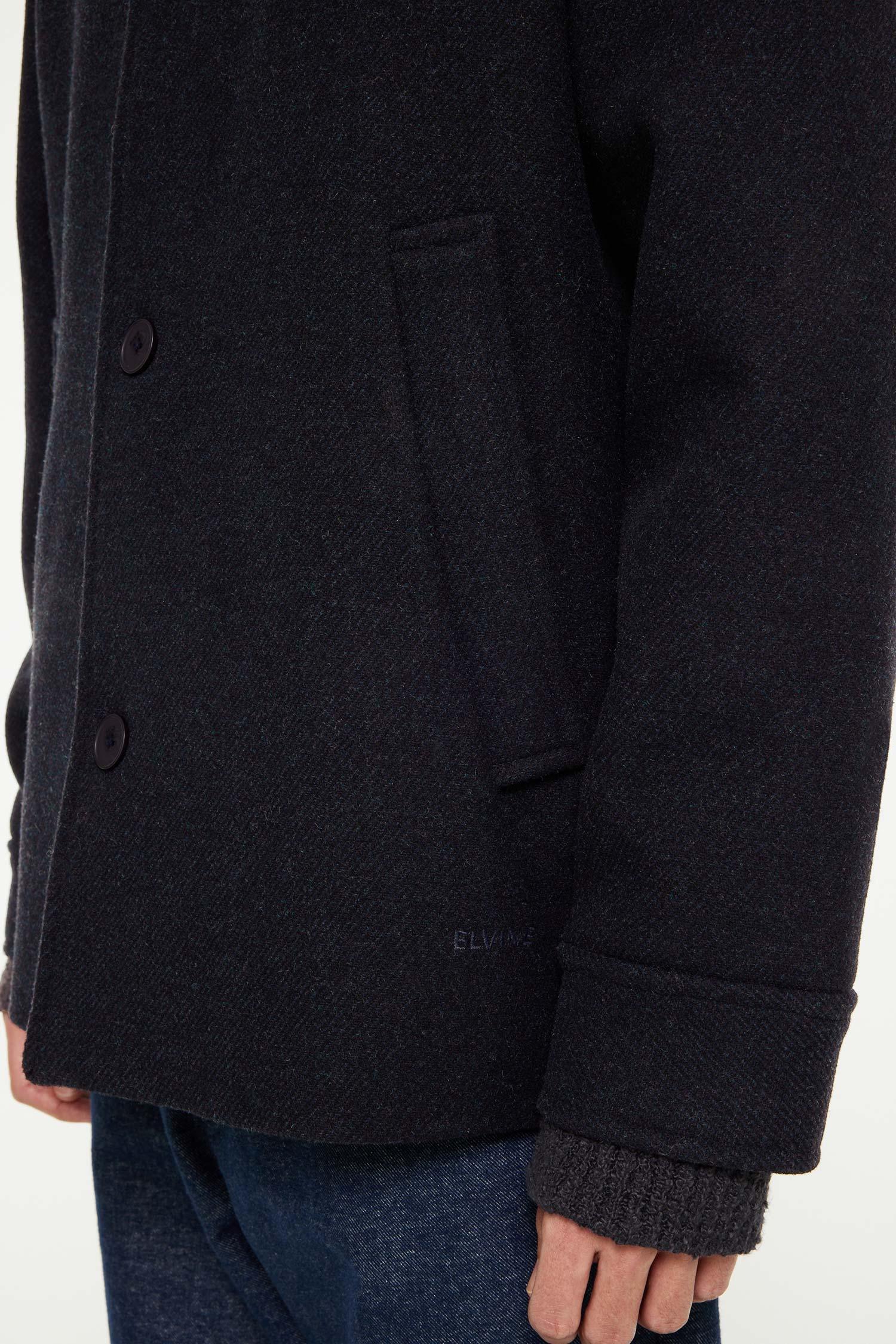 Elvine Ciaran Wolltwill Jacket Navy Melange Herren Wolljacke blau